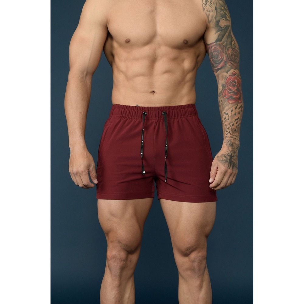 YoungLA 101 Bodybuilding Short Shorts Medium Burgundy